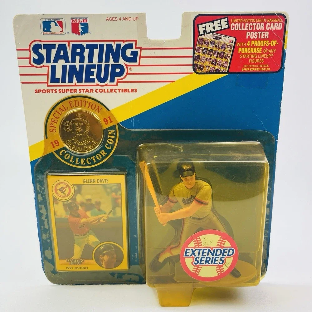 Glenn Davis 1991 Kenner Starting Lineup Extended Series Baltimore Orioles